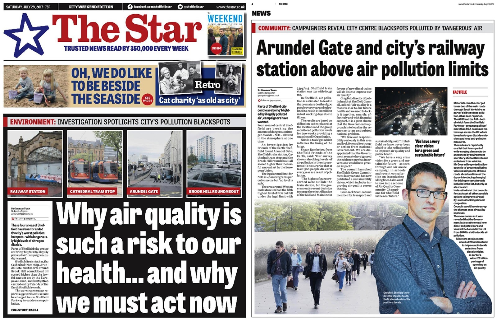 Sheffield Friends of the Earth Air Pollution Campaign July Update