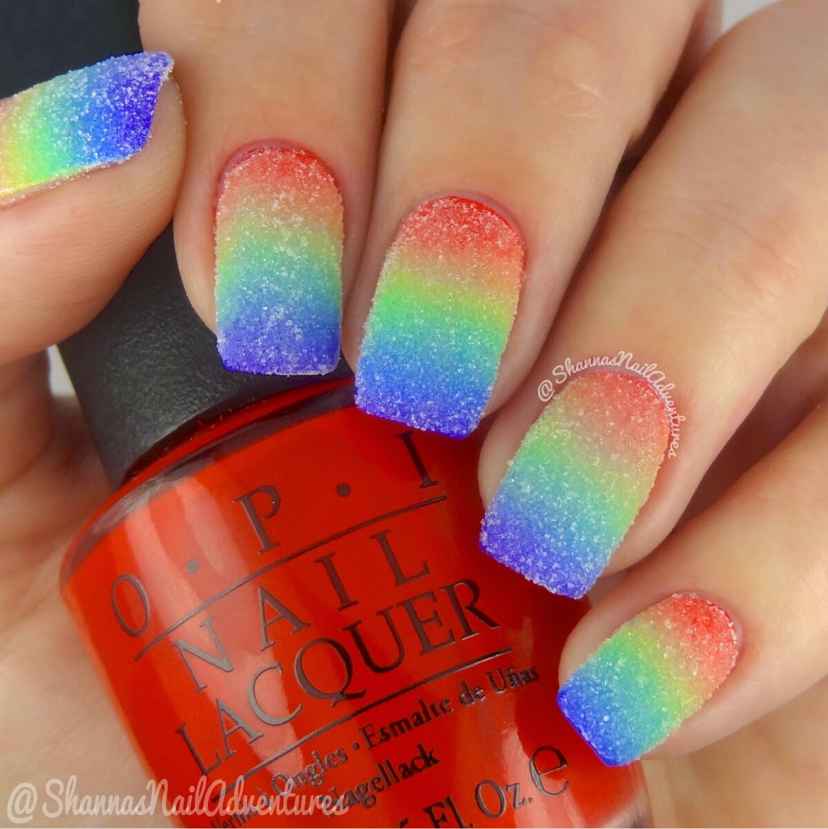 Shanna's Nail Adventures: Rainbow Ombre Nails