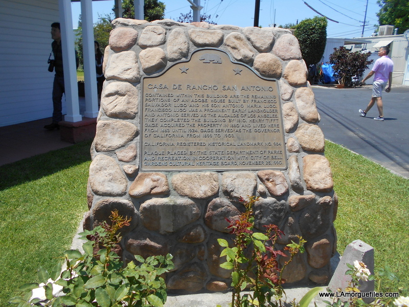Los Angeles Files The Henry Gage Mansion (1795) Bell Gardens