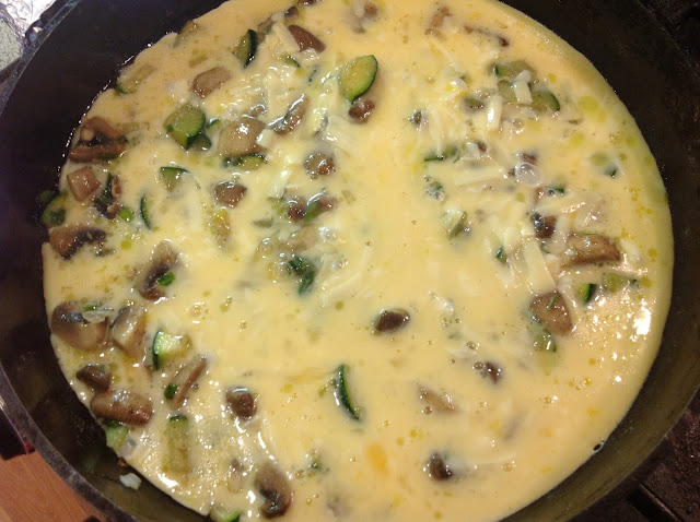 This Muslim Girl Bakes: Courgette, Mushroom and Spring Onion Frittata
