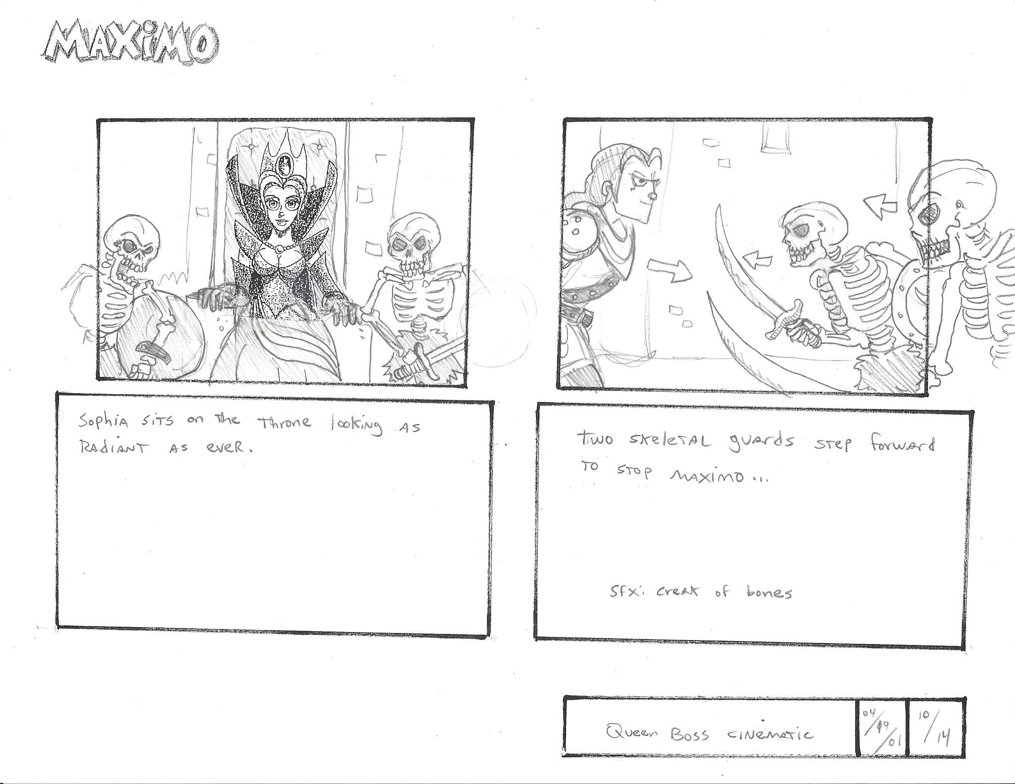 mr boss' design lair: Maximo: Ghosts to Glory storyboards (part 3 ...