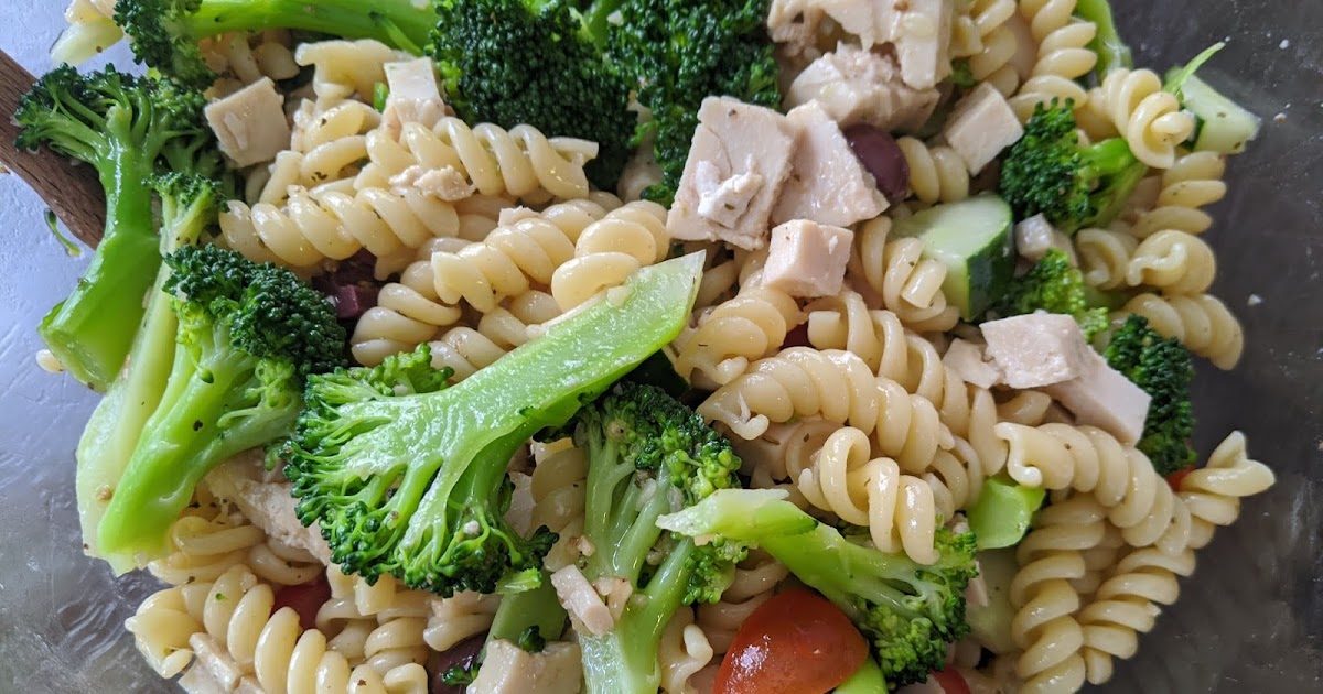 Greek Broccoli Pasta Salad for BrunchWeek