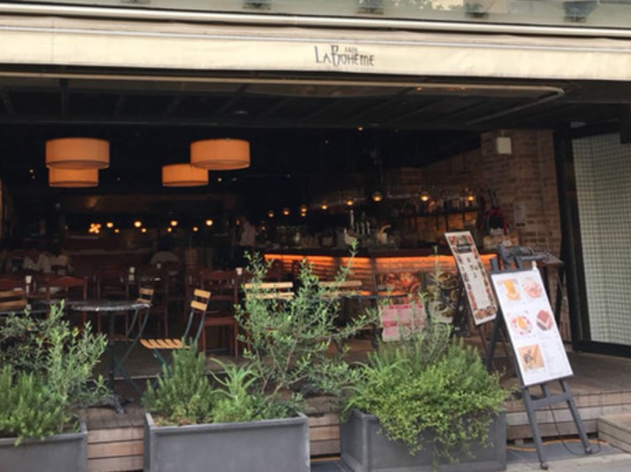 東京 駅から駅ウォーキングコース Tokyo Walking Course Between Stations 桜新町エリアのオープンカフェ カフェ ラ ボエム 桜新町 Open Aired Cafe Around Sakura Shinmachi Cafe La Boheme