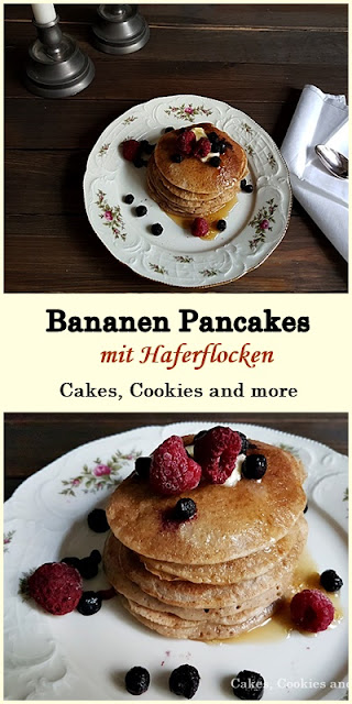 Rezept für Bananen Pancakes mit Haferflocken