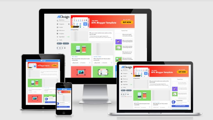 MSD Responsive Grid Style Blogger Template