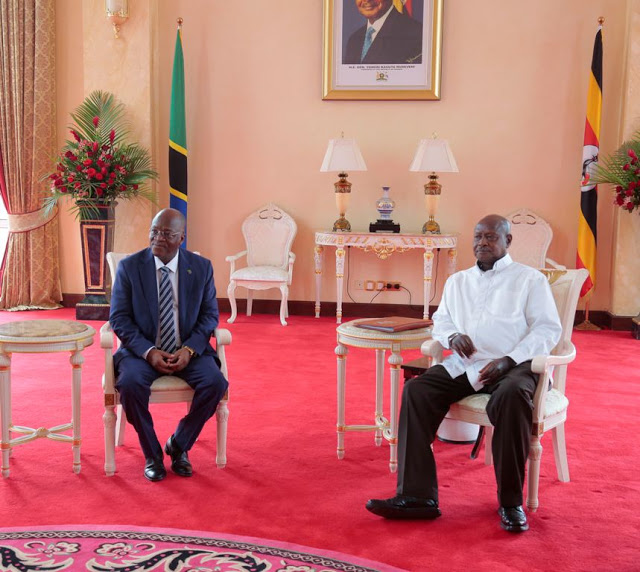 Rais Magufuli Awasili Uganda Afanya Mazungumzo na Museveni