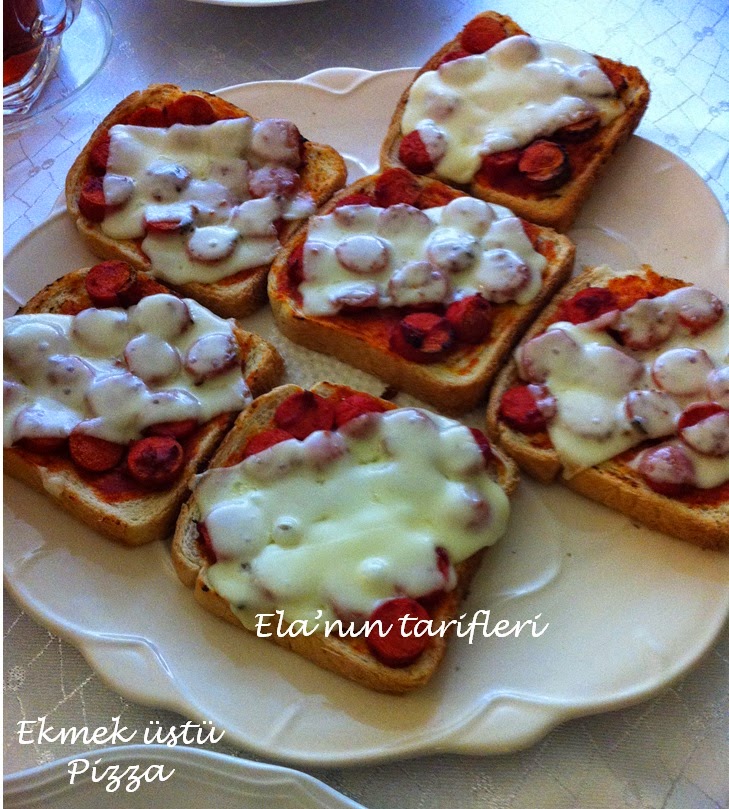ELA�NIN TARİFLERİ EKMEK ÜSTÜ PİZZA