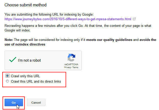 submit url
