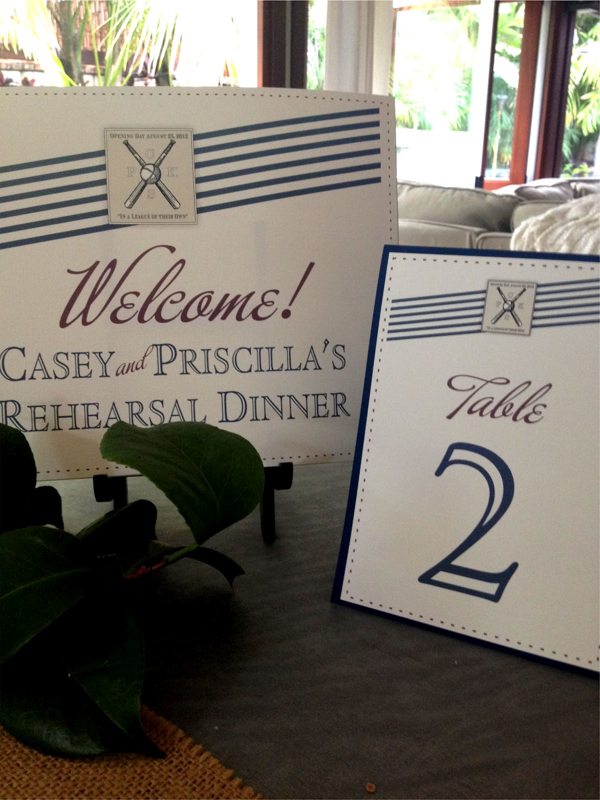 dani's details Baseball Theme Rehearsal Dinner