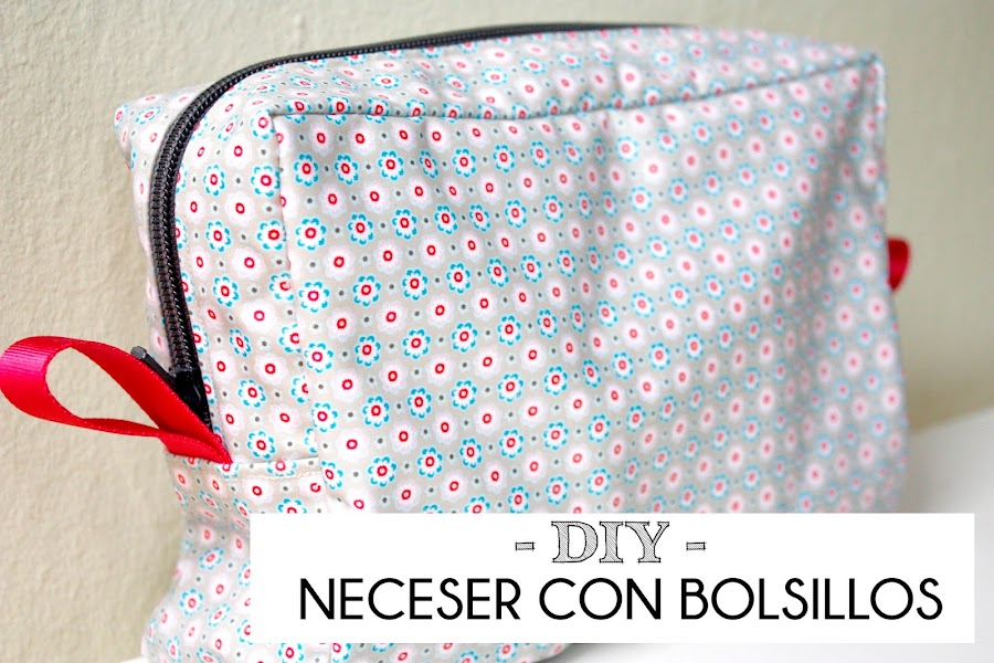 Tutorial como hacer un NECESER con Bolsillos (Patrones gratis) 