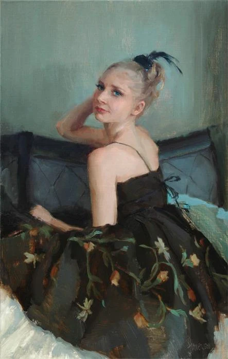 Johanna Harmon 1968 | American Figurative painter | Spring's Warmth