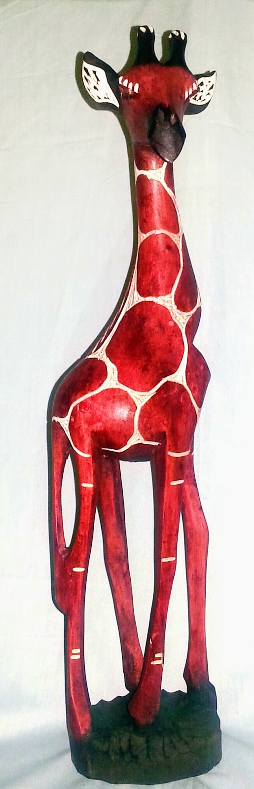 A Taste Of Africa Giraffe Carved Painted Wood Animal Sculptures