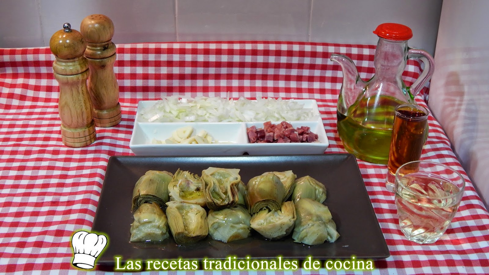 Receta fácil de alcachofas al horno con jamón