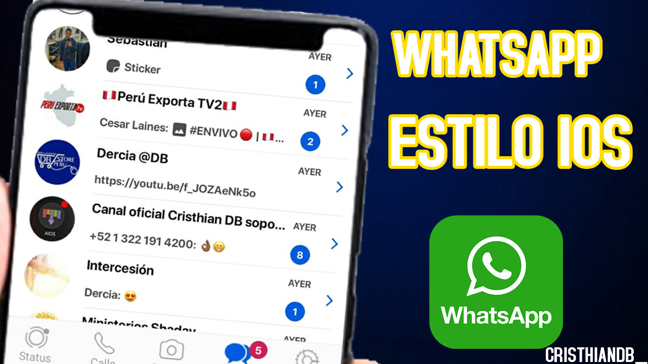 NUEVO WHATSAPP ESTILO IPHONE IOS ACTUALIZADO