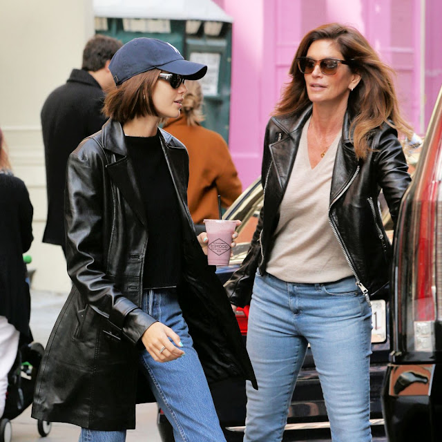 Kaia Gerber and Cindy Crawford Clicks at Dr. Smood in New York 13 Oct-2019