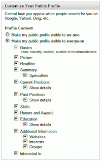 LinkedIn public profile settings, make your LinkedIn profile public, LinkedIn,