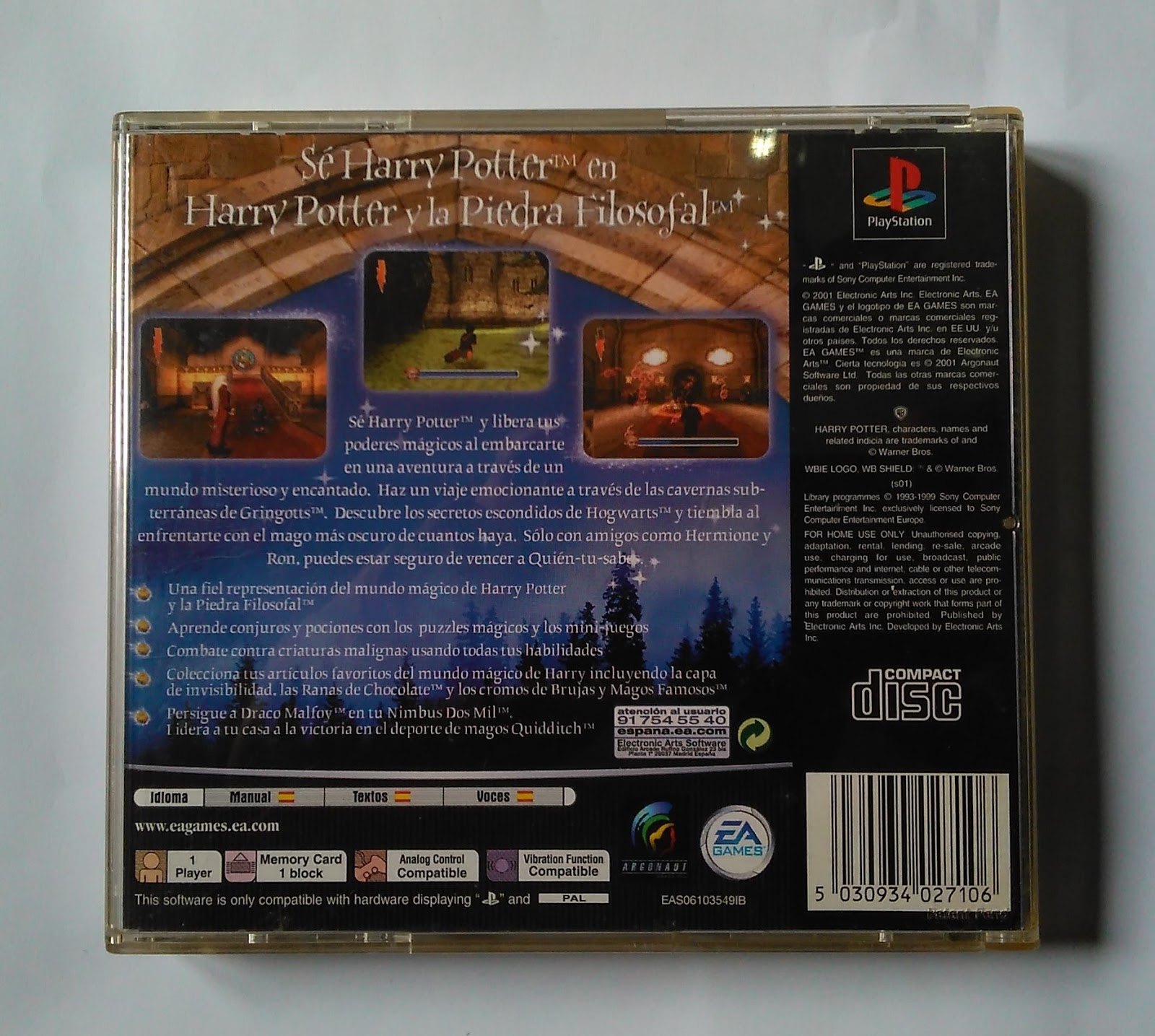 HARRY POTTER Y LA PIEDRA FILOSOFAL PS1 (22 €) PERLA NEGRA SITE jpg (1600x1435)