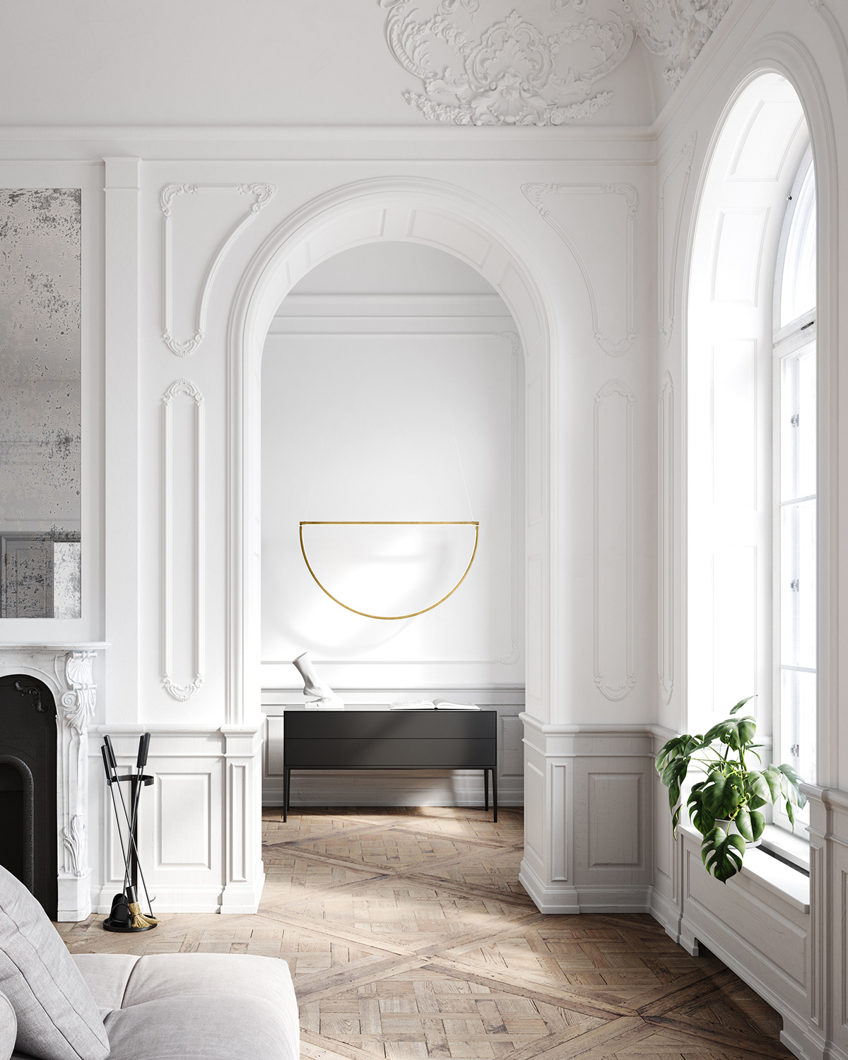 Décor Inspiration: Beautiful Renderings of a Classical Apartment