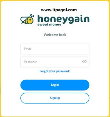 Log in Honeygain App