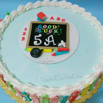 Torta fine Scuola©L.Martire Oggivicucinocosì
