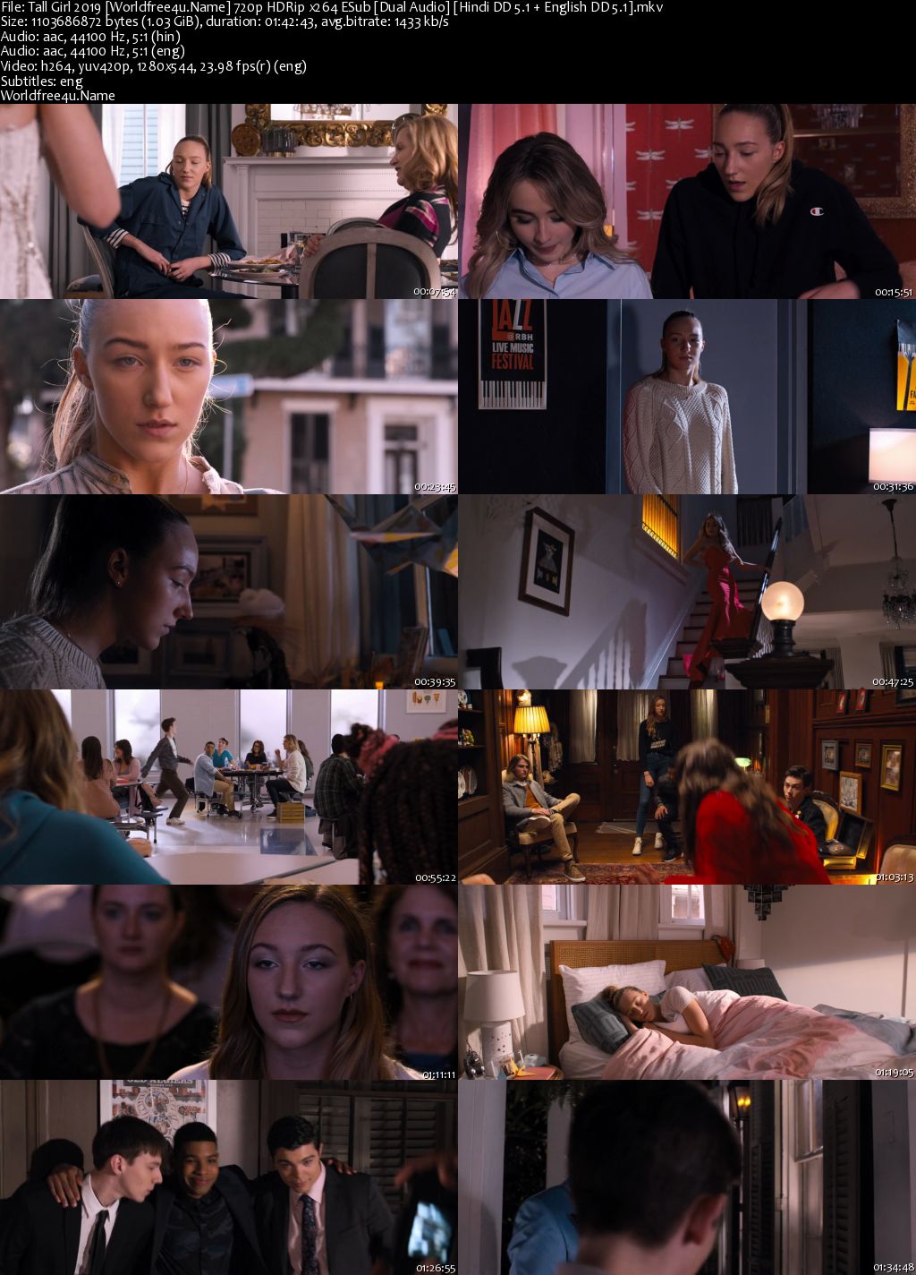 Tall Girl 2019 HDRip 720p Dual Audio