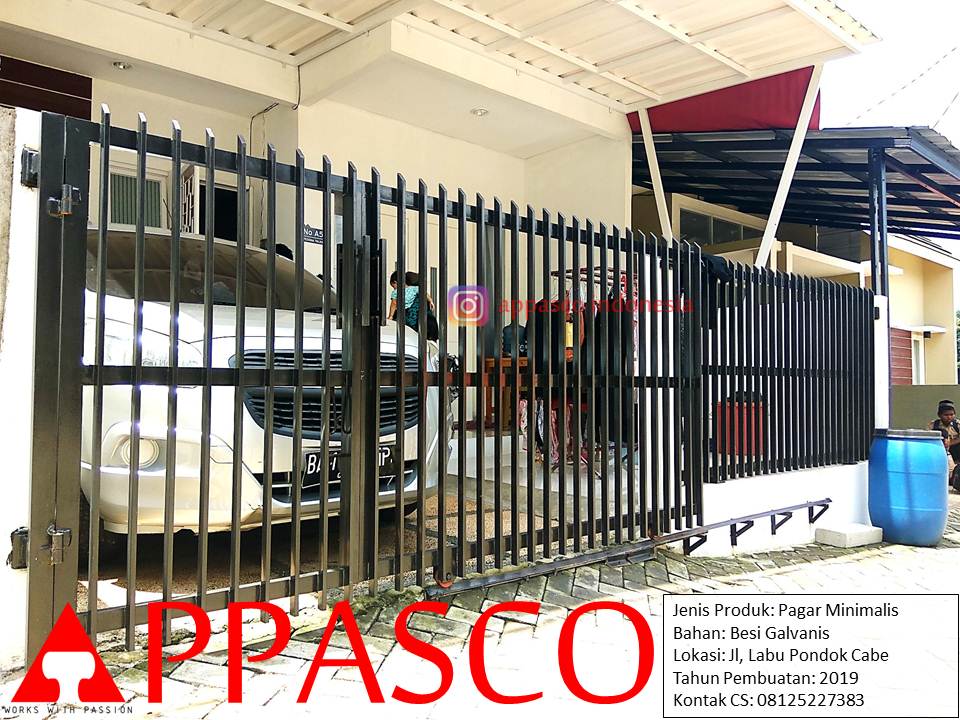 Pagar Minimalis Vertikal di Pondok Cabe - Jual Kanopi Termurah