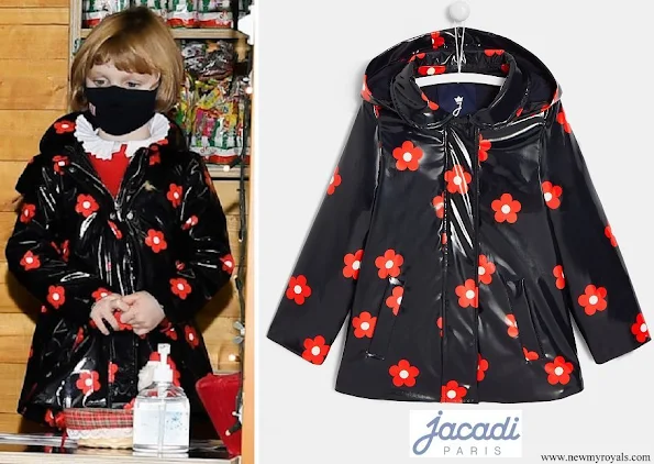 Princess Gabriella wore Jacadi floral print raincoat