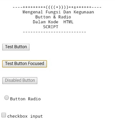 Script html button & checkbox input