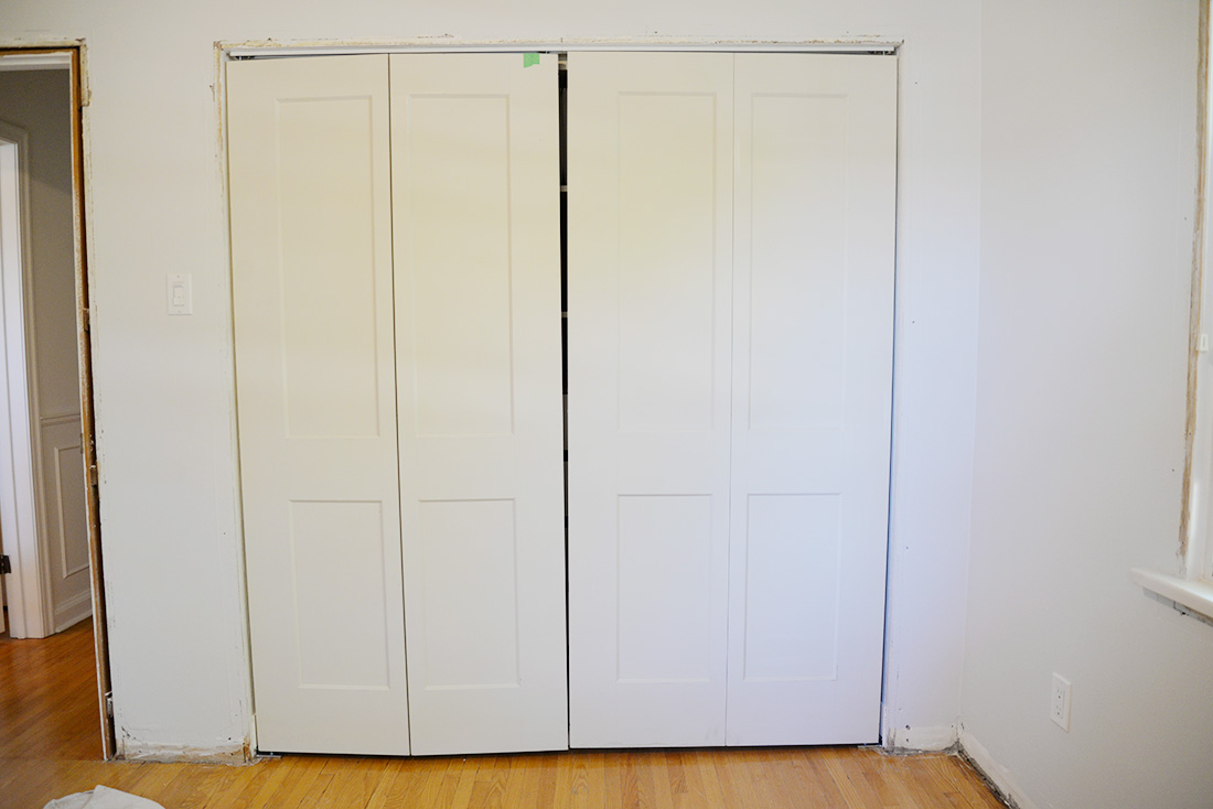 bifold closet door installation, installing bifold door, how to install a bifold closet door, bifold closet door instructions, bifold knob placement