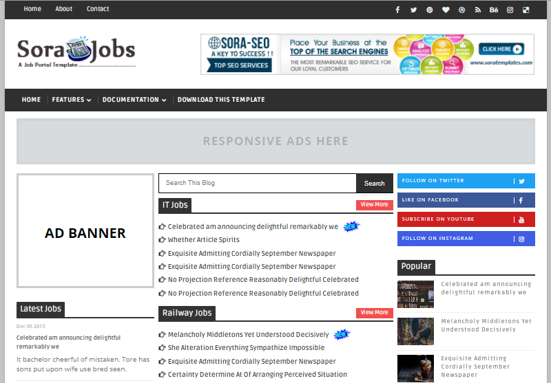 Sora Jobs Blogger Template