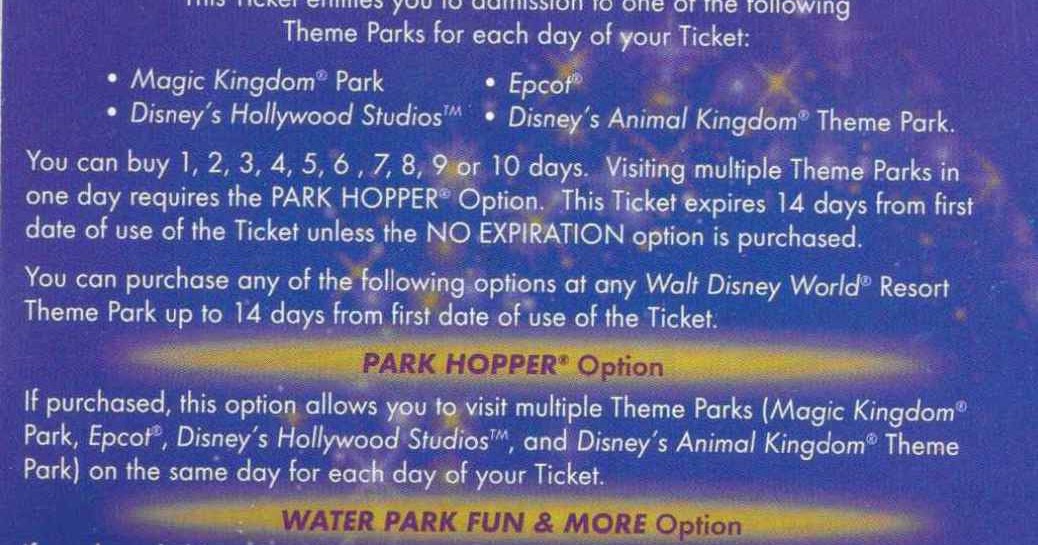 Magic Your Way Ticket Pamphlet Walt Disney World
