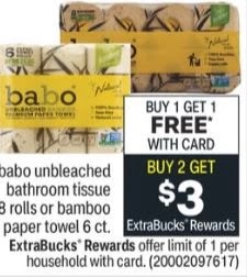 FREE Babo Paper Towels CVS Deals FREE Babo Paper Towels CVS Deals