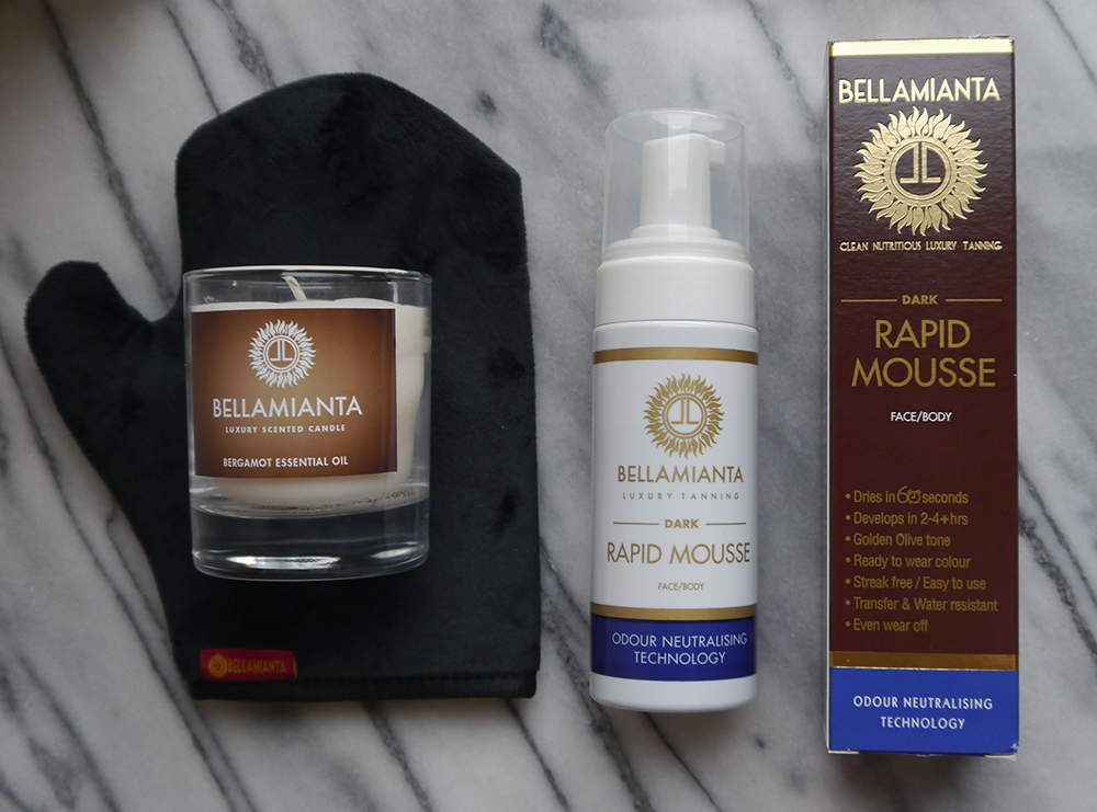 bellamianta rapid mousse luxury tanning review Edinburgh Fringe Festival, Edinburgh canal walk, Edinburgh blogger, beginner guide to self tan, easy self tan review, Bellamianta luxury tanning, UK blogger, luxury velvet tanning mitt, light tan at home, cruelty free
