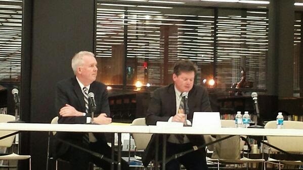 Bruce Majors and Democratic candidate at mayoral debate