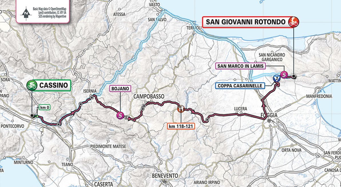 Rojadirecta GIRO D'ITALIA 2019 Streaming Cassino San Giovanni Rotondo: 6° Tappa Oggi 16 maggio in Diretta Rai.