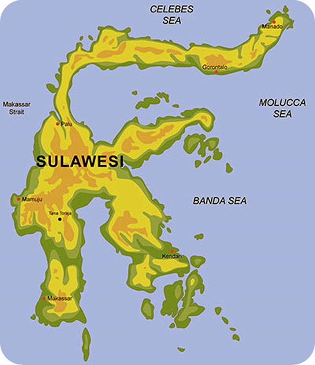 Kondisi Geografis Pulau Sulawesi Berdasarkan Peta (Luas, Batas ...