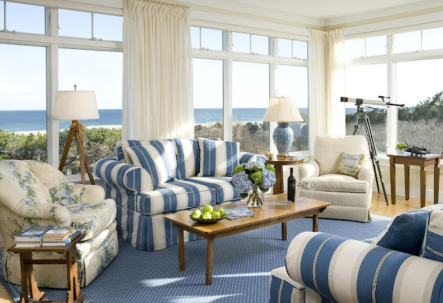 decorating living room with blue carpet