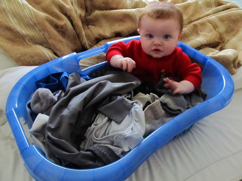 Sleepless in Seattle Baby. Laundry Basket.
