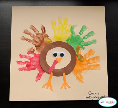 Handprint Turkey Craft Thanksgiving 8 - Adventures of Kids Creative Chaos