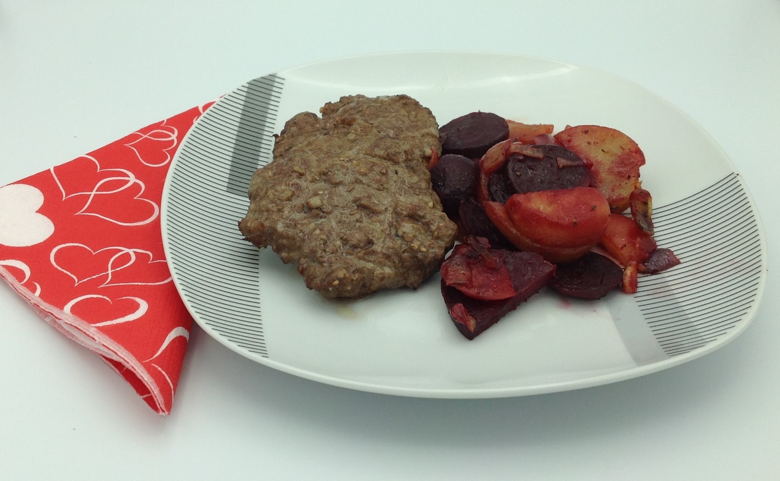 Wessels low carb Welt: Geschmorte Rote/Weiße Bete und Frikadellen