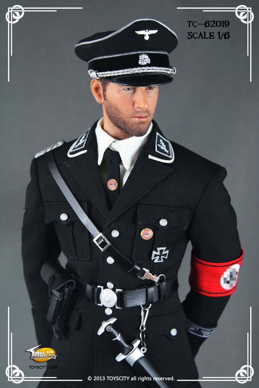 MOVIE SCALE: Achtung! Toys City 1/6 scale Waffen-SS Officer's Black