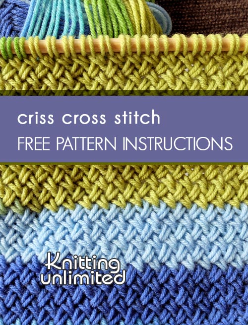Criss-Cross Stitch, free knitting instructions