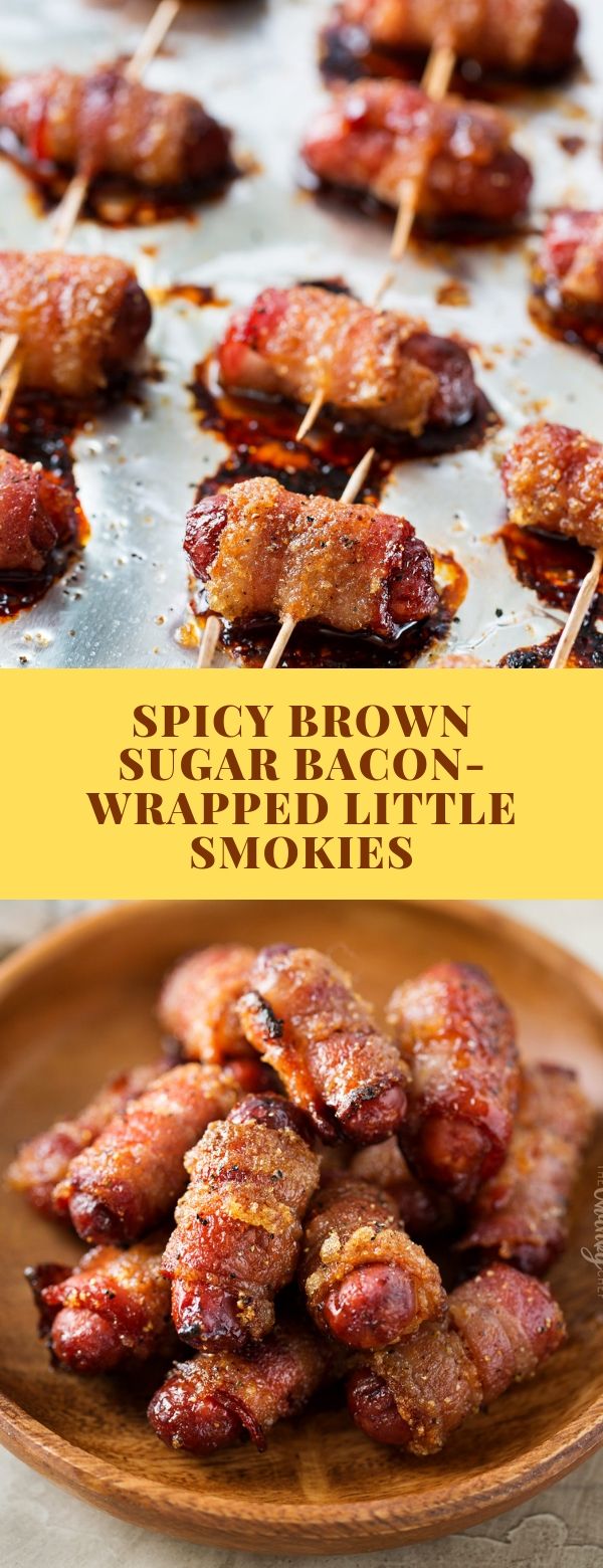 SPICY BROWN SUGAR BACONWRAPPED LITTLE SMOKIES cocktail drinks and