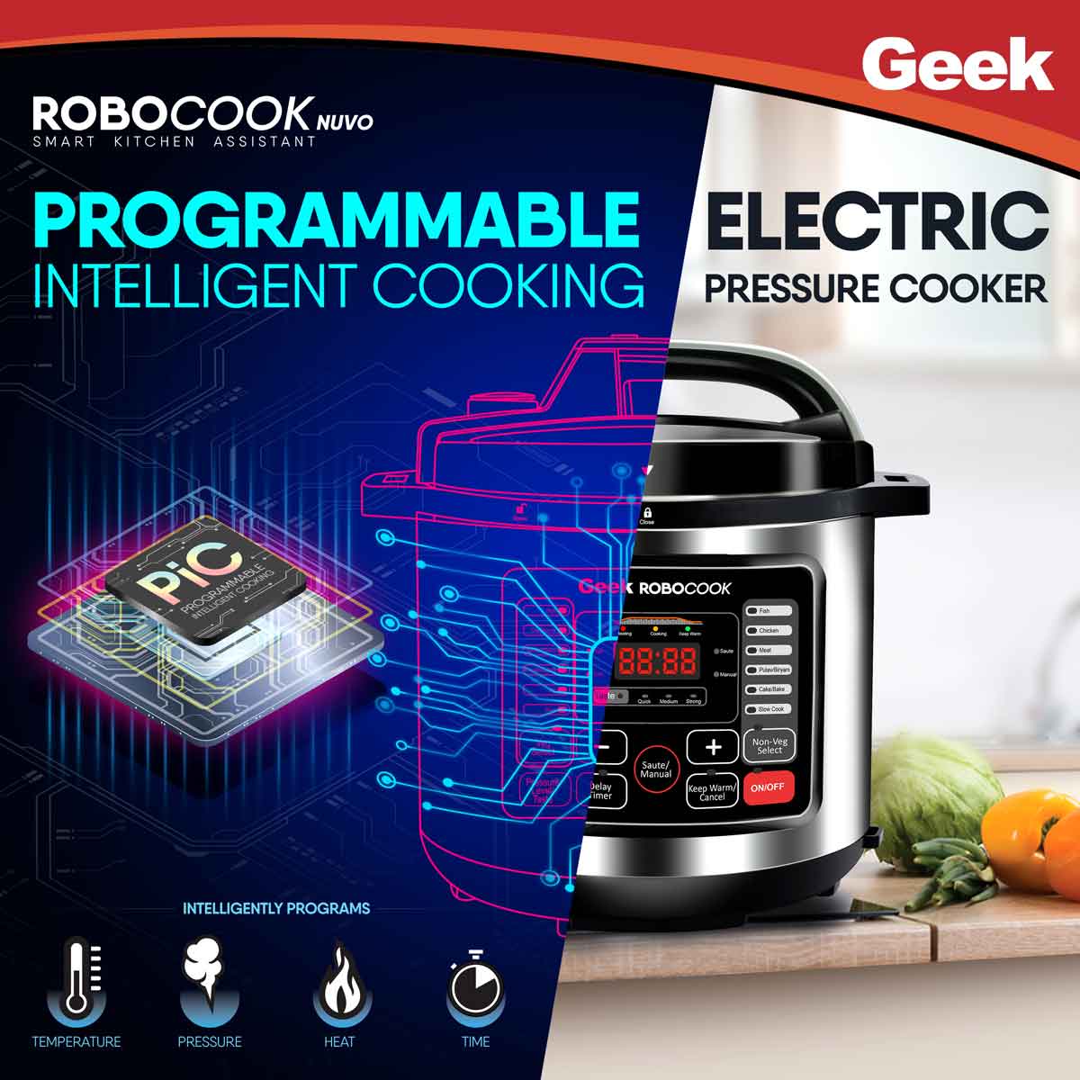 Best Electric Pressure Cooker in 2021 Geek Robocook Nuvo