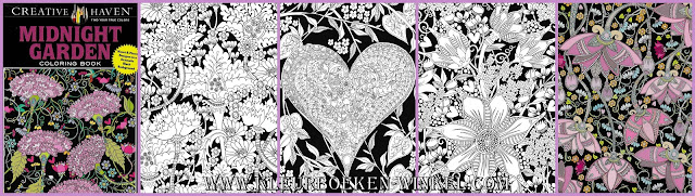 kleurboek bloemen, midnight garden