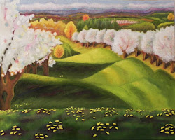 Suttons Bay Cherry Blossom Oil Painting