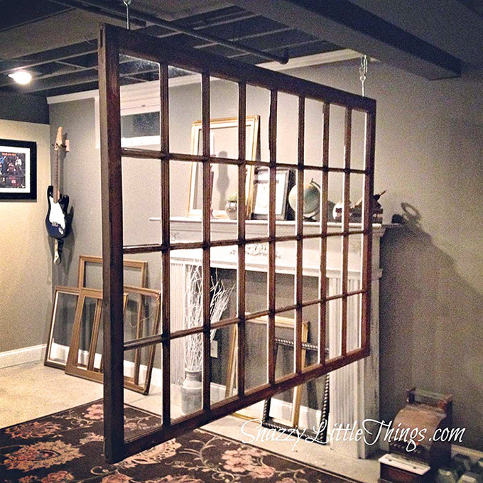 Repurposed Salvaged Old Windows into Room Dividers Craigslist Garage