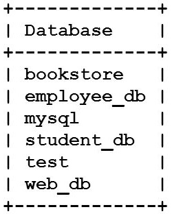 mostrar las bases de datos del servidor mysql