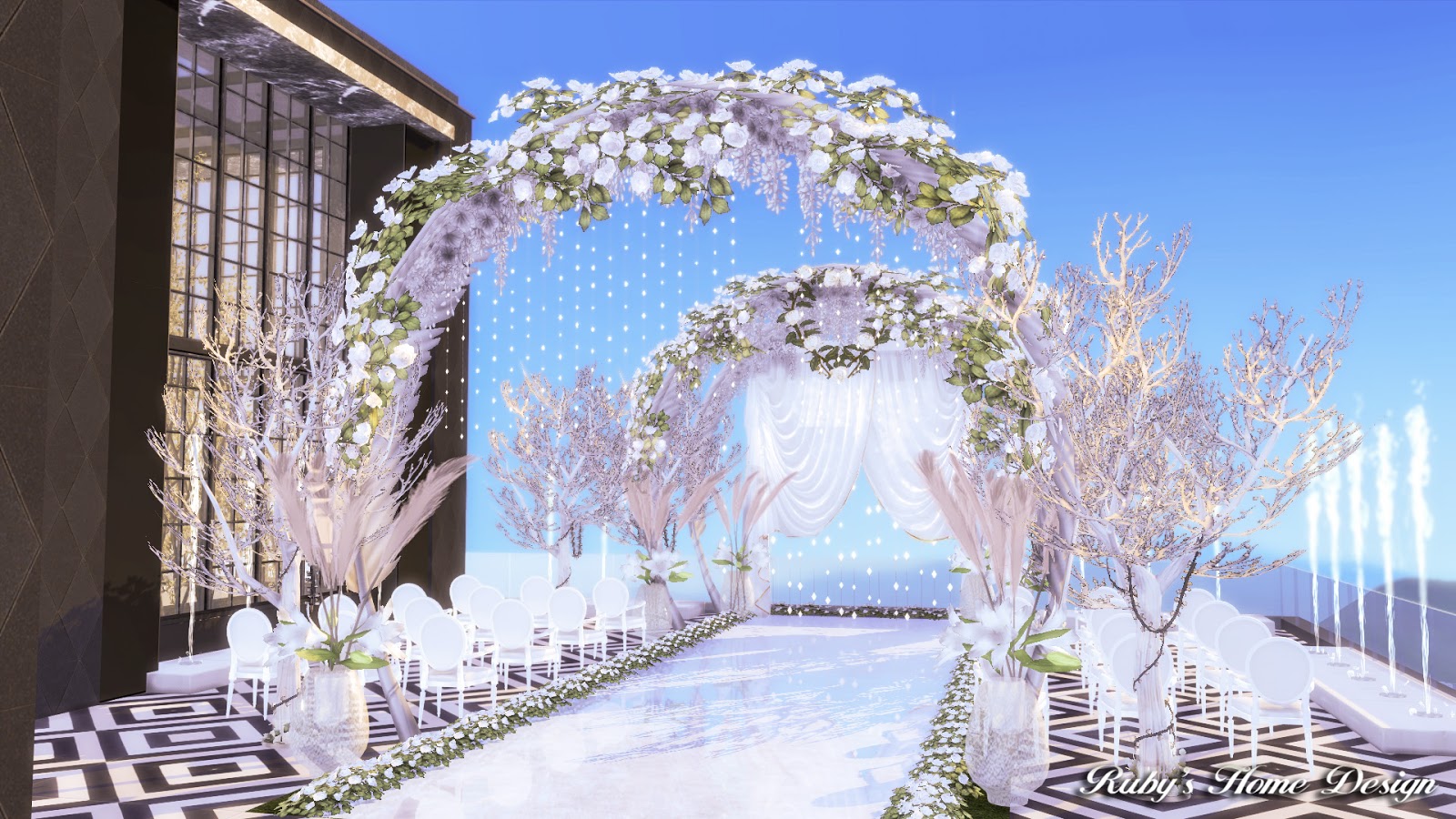 May 2nd Building: Sims 4 Love on a rooftop Wedding Venue 屋頂上的婚禮 (Free