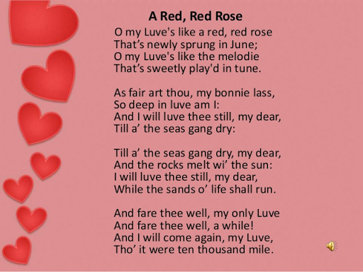 Summary and Questions-Answers of -A Red, Rose : Robert Burns